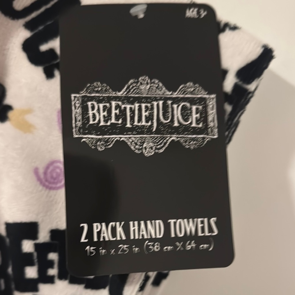 Beetlejuice Hand Towels 2 Pack